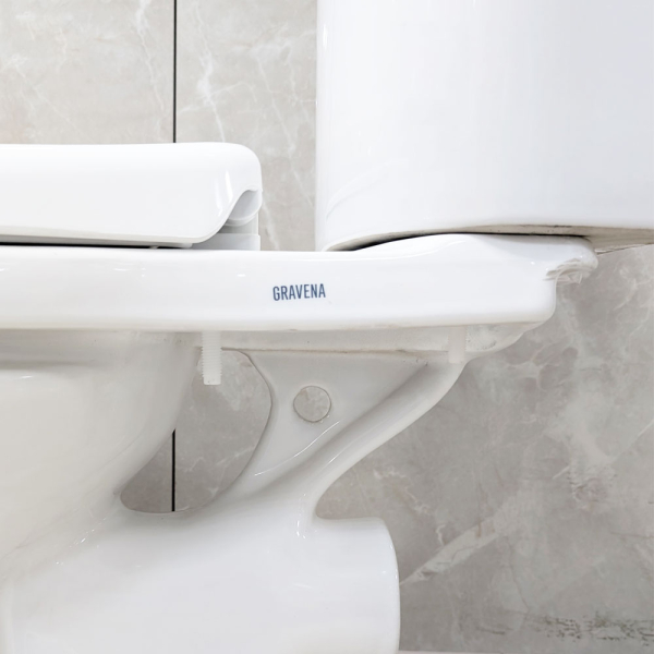 Gravena White Juliana Close Couple Toilet Set