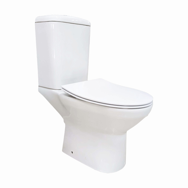 Gravena White Candy Round Close Couple Toilet
