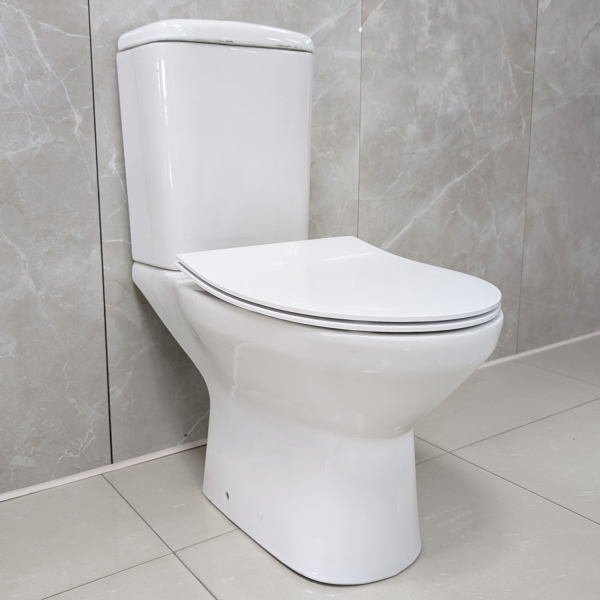 Gravena White Candy Round Close Couple Toilet
