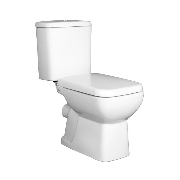 Gravena White Piccollo Square Close Couple Toilet