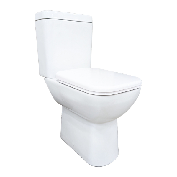 Lecico White Hline Comfort Square Close Couple Toilet