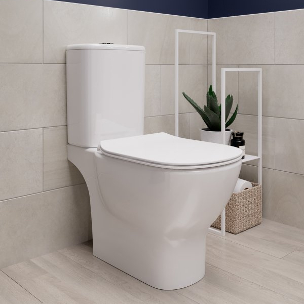 Ideal Standard White Tesi Box Rim Close Couple Toilet